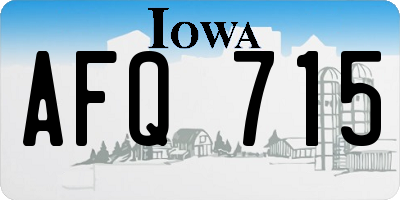 IA license plate AFQ715