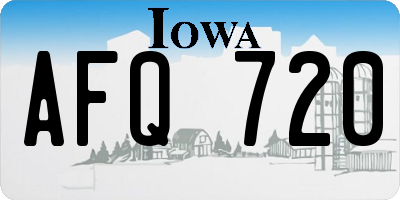 IA license plate AFQ720