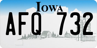 IA license plate AFQ732