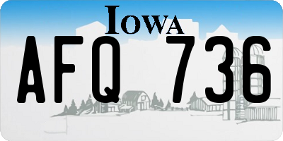 IA license plate AFQ736