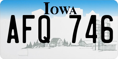 IA license plate AFQ746