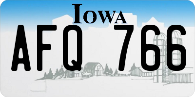 IA license plate AFQ766