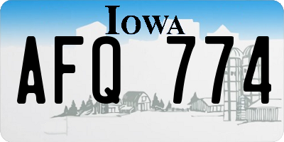 IA license plate AFQ774