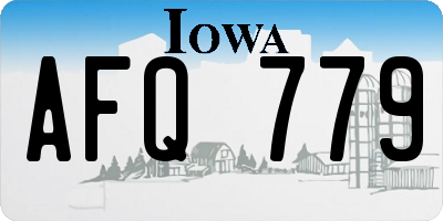 IA license plate AFQ779