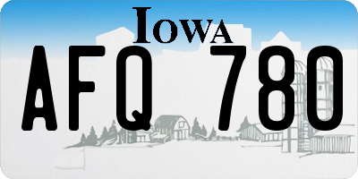 IA license plate AFQ780