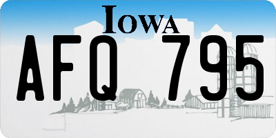 IA license plate AFQ795