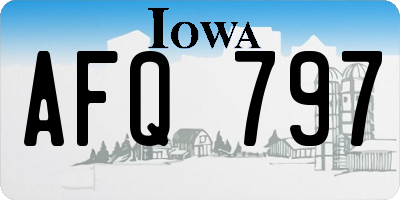 IA license plate AFQ797