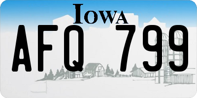 IA license plate AFQ799