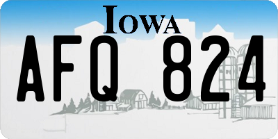 IA license plate AFQ824