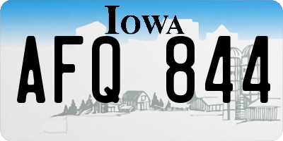 IA license plate AFQ844