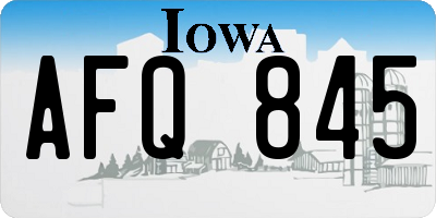 IA license plate AFQ845