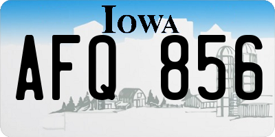 IA license plate AFQ856