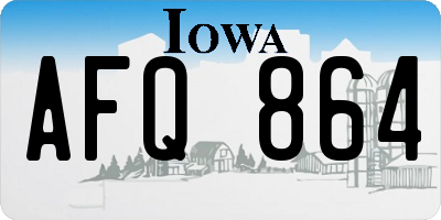 IA license plate AFQ864