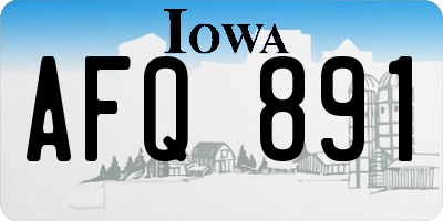 IA license plate AFQ891