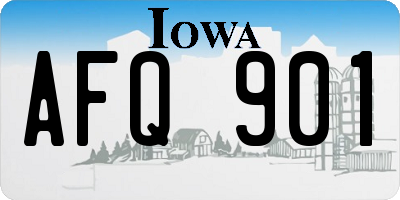IA license plate AFQ901