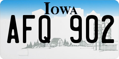 IA license plate AFQ902