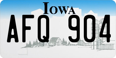 IA license plate AFQ904