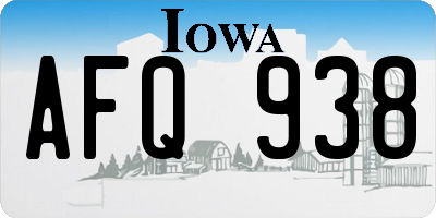 IA license plate AFQ938