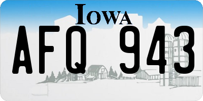 IA license plate AFQ943