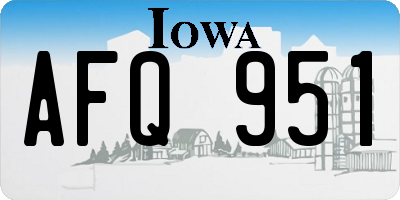 IA license plate AFQ951