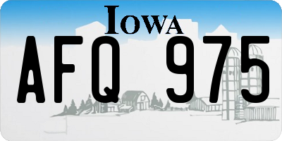 IA license plate AFQ975