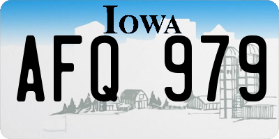 IA license plate AFQ979