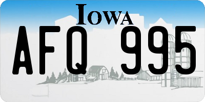 IA license plate AFQ995