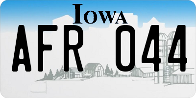 IA license plate AFR044