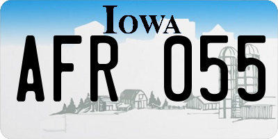 IA license plate AFR055