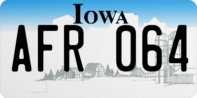 IA license plate AFR064
