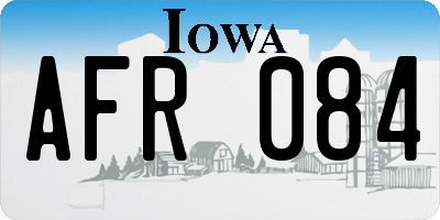 IA license plate AFR084