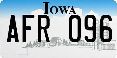 IA license plate AFR096