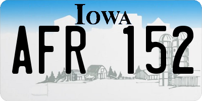 IA license plate AFR152