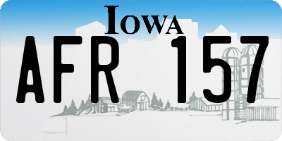IA license plate AFR157