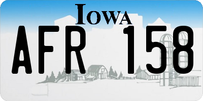 IA license plate AFR158