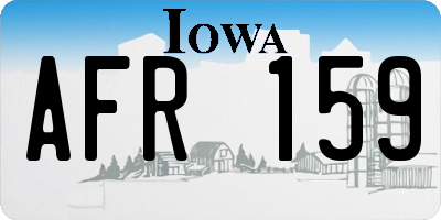 IA license plate AFR159