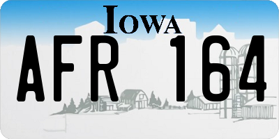 IA license plate AFR164