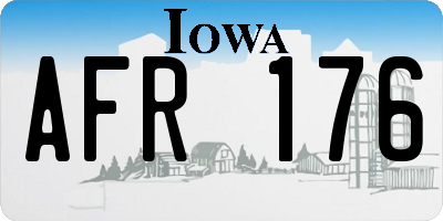 IA license plate AFR176