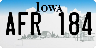 IA license plate AFR184