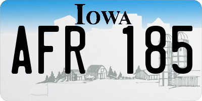IA license plate AFR185