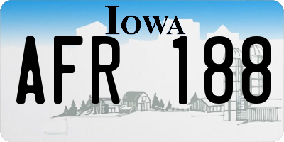 IA license plate AFR188