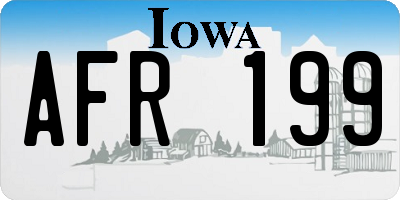 IA license plate AFR199