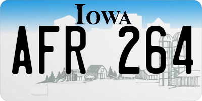 IA license plate AFR264