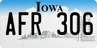 IA license plate AFR306
