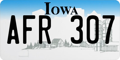 IA license plate AFR307