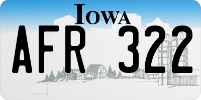 IA license plate AFR322