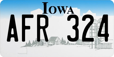 IA license plate AFR324