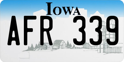 IA license plate AFR339