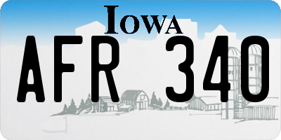 IA license plate AFR340