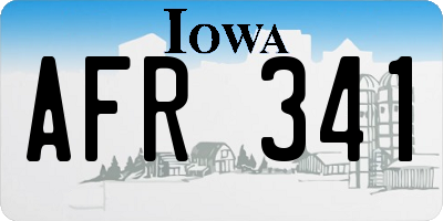 IA license plate AFR341